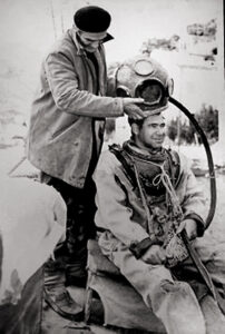 Sponge diver getting ready for a dive.